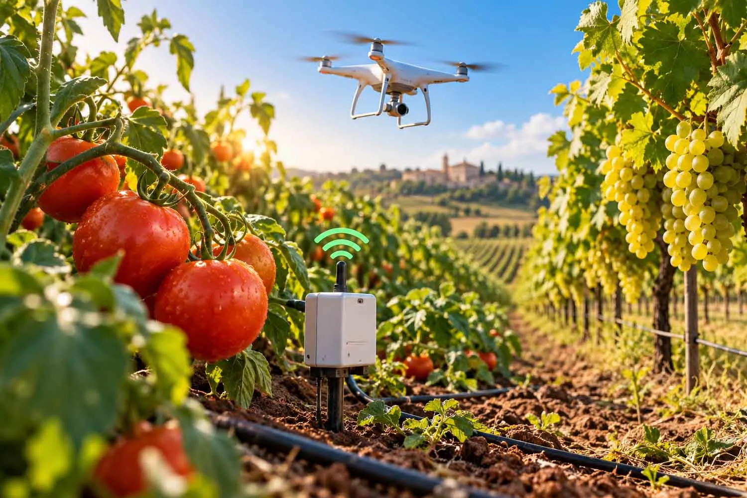 Sensori nel terreno e droni sui pomodori: così in Puglia risparmiano fino al 15% d’acqua