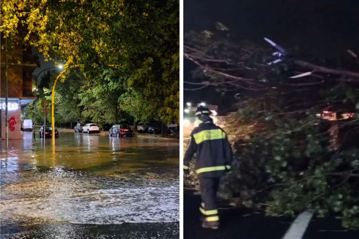 Roma sott'acqua dopo il nubifragio: metro allagate, alberi abbattuti e persone intrappolate nelle auto