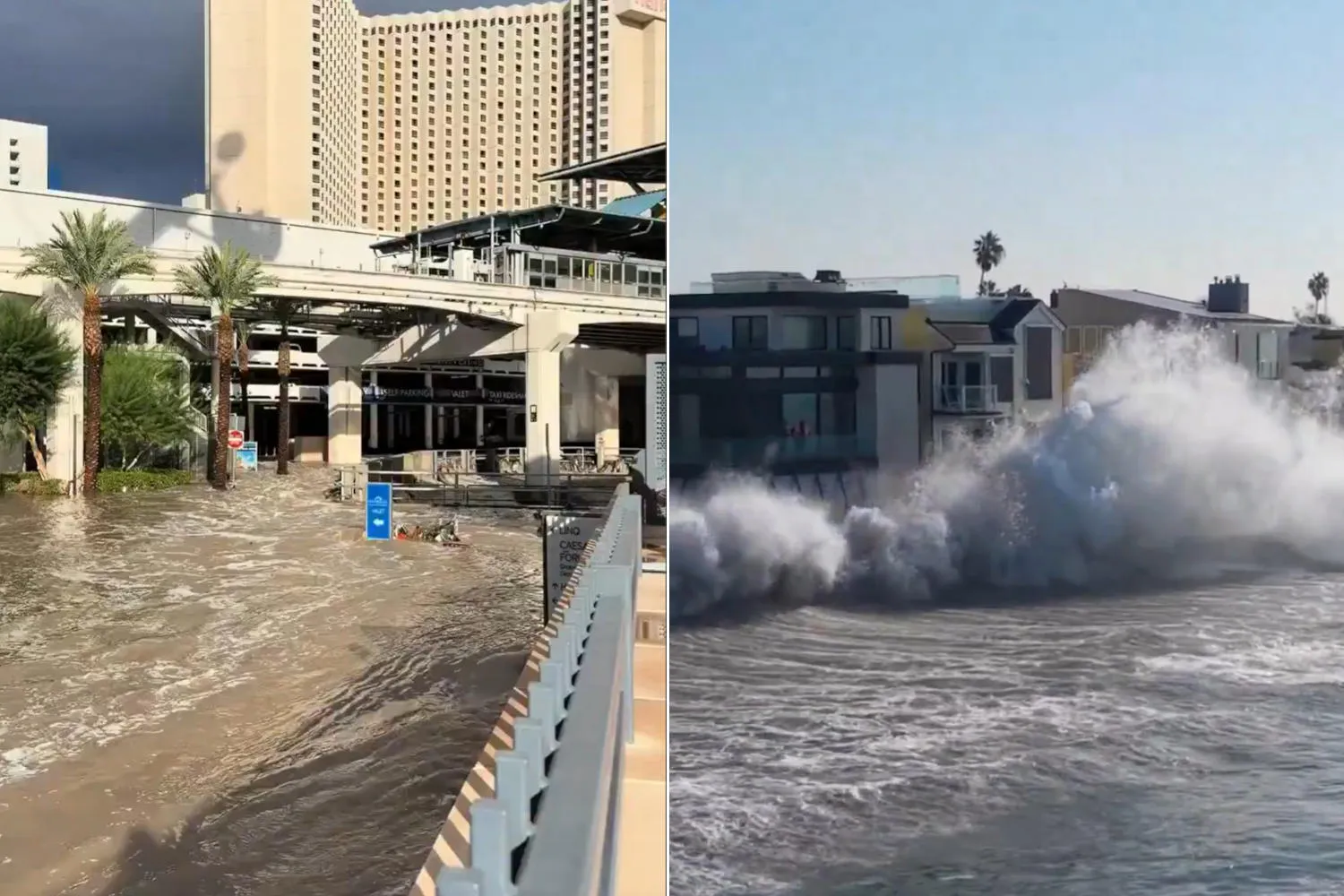 Il ciclone post-tropicale Rachel si abbatte su Las Vegas e la California: allagamenti, piogge record e devastazione lungo la costa