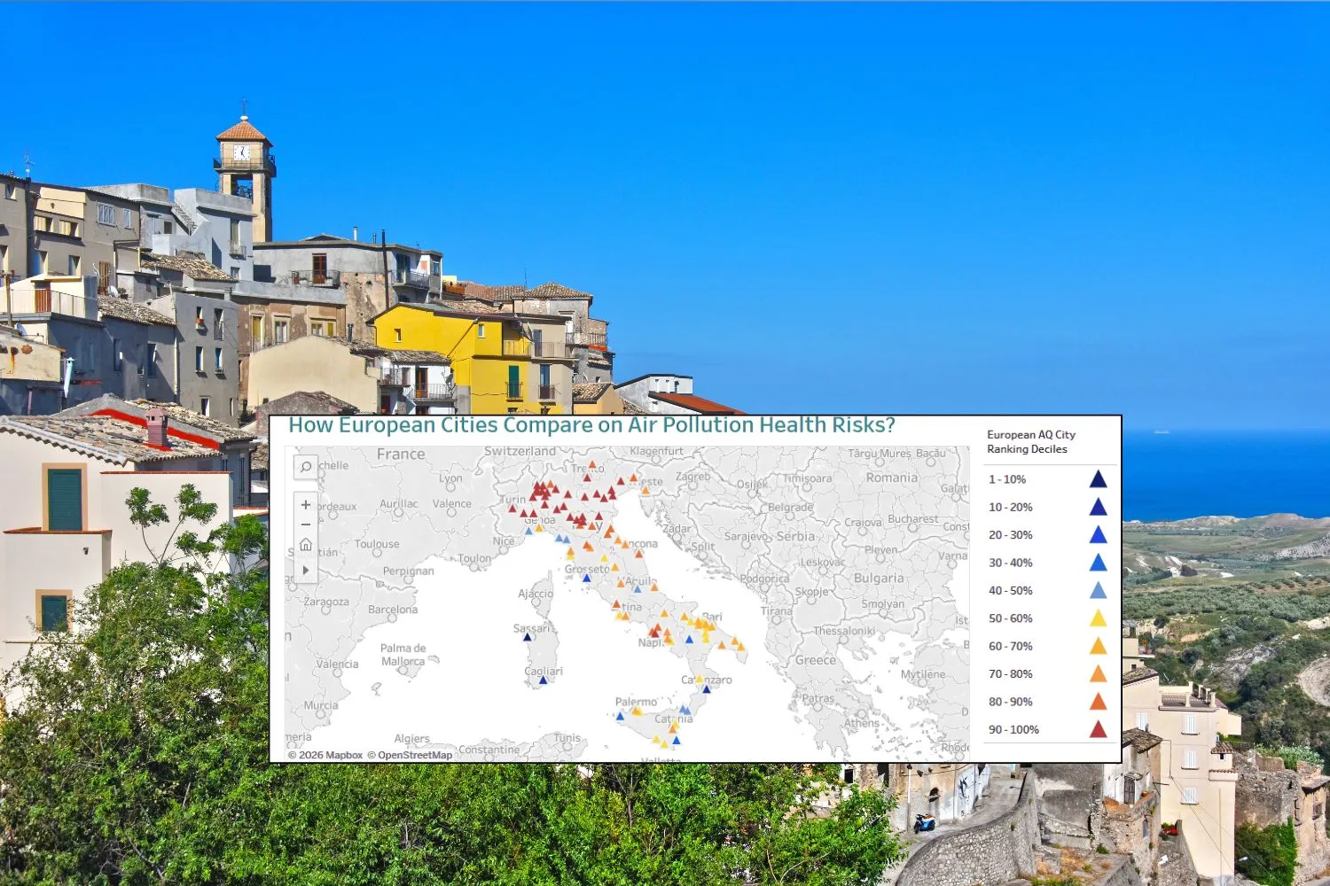 Dove si respira aria più pulita? La classifica europea 2026 premia due città italiane