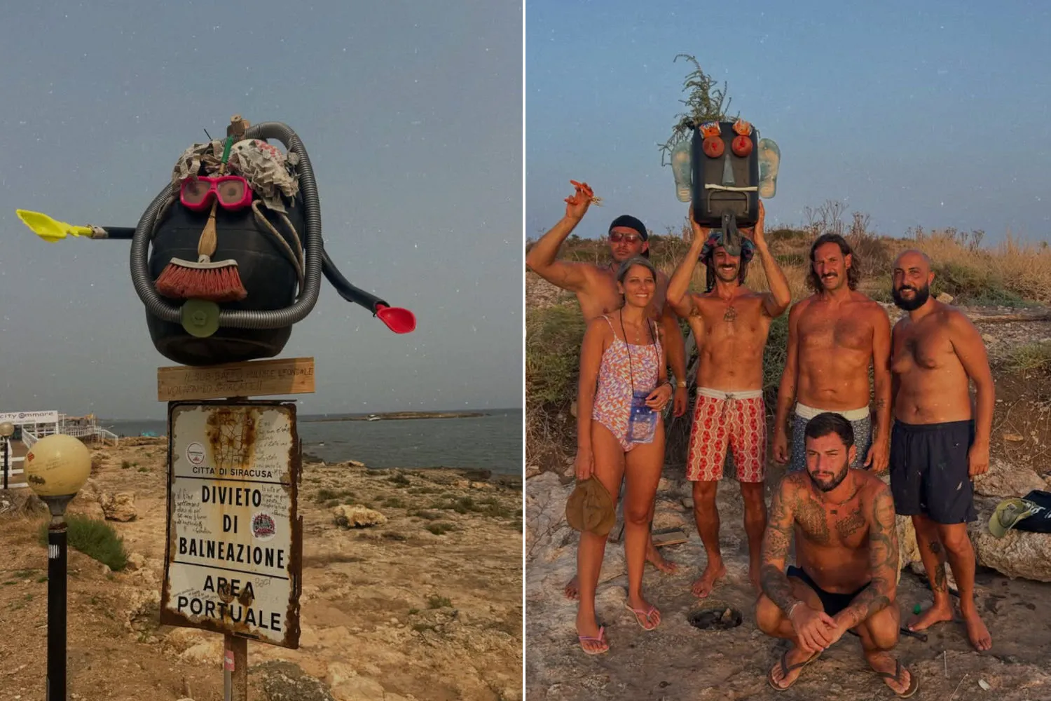 I rifiuti diventano arte: a Siracusa spuntano totem di plastica e mozziconi per denunciare l'inquinamento del Mediterraneo