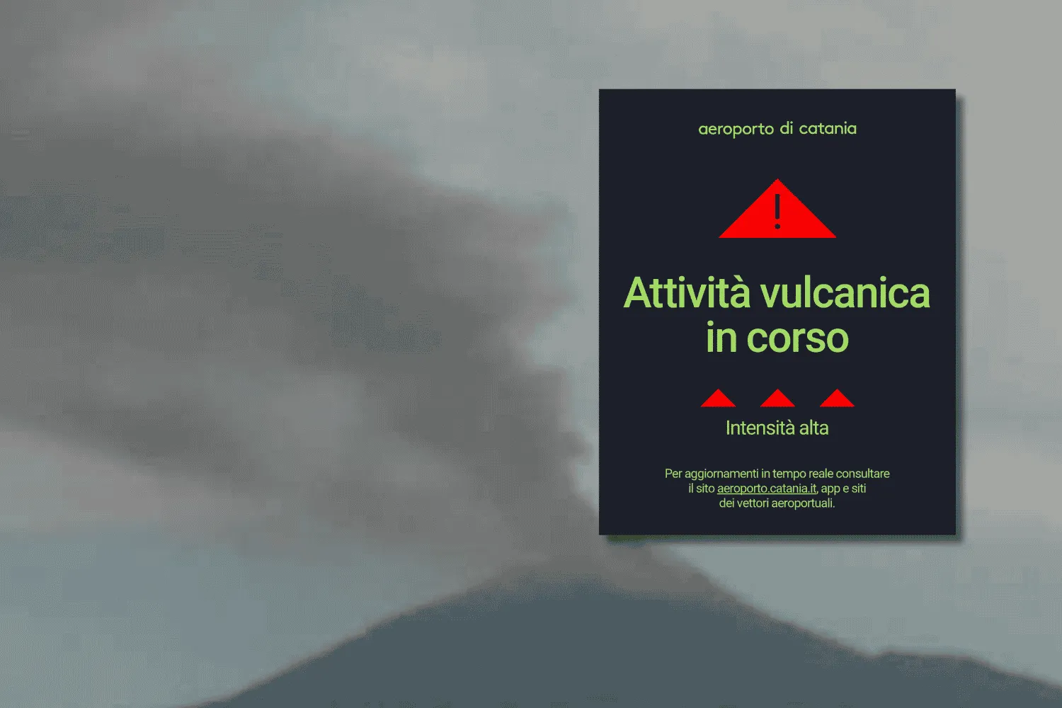 Etna in eruzione, scatta l'allerta rossa per la nube vulcanica alta 4 km: voli sospesi all'aeroporto di Catania